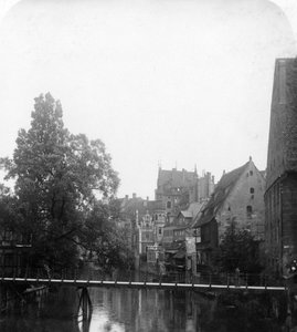 La rivière Pegnitz, Nuremberg, Allemagne