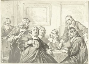 Les chefs de la guilde de Saint-Luc à Haarlem, 1675