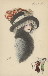 Reine du Jour, jolie fille avec un grand chapeau et une fraise - Xavier Sager