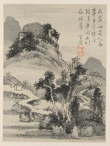 Album de paysages saisonniers, Feuille D, 1668 - Xiao Yuncong
