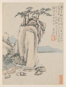 Album de paysages saisonniers, Feuille G feuille précédente 7, 1668 - Xiao Yuncong
