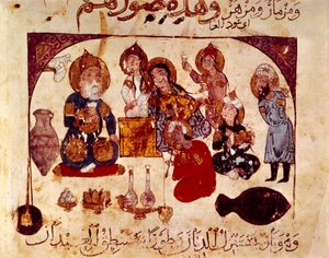 Abou-Zayd à la taverne Hanah, miniature de 