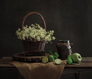 Nature morte rustique aux marguerites - Yinan F.