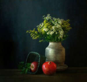 Nature morte florale rustique - Yinan F.