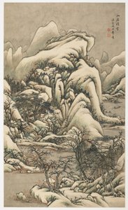 Neige dans la villa de montagne, d