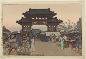 Un marché à Mukden