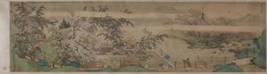 Nettoyage des herbes médicinales dans le ruisseau un jour de printemps, 1703