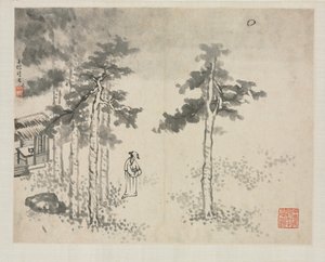 Album de paysages dans divers styles: Shibiao attendant la lune