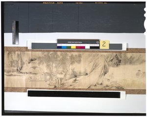 Vie des pêcheurs le long de la rivière, XVIIIe siècle (encre et couleur sur soie, rouleau à main) - Zhou Shanguan