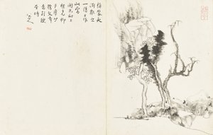 Paysages et fleurs, album de six feuilles