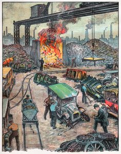 Décharge de voiture aux États-Unis, 1924 (illustration)