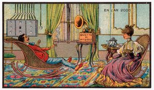 Un gramophone, vers 1910