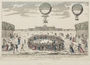 Première ascension en ballon de Blanchard, 2 mars 1784 - Frederick (attr. to) Barnard