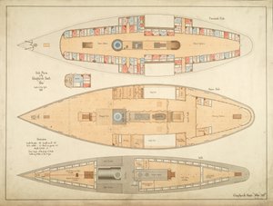 Plans de pont du bateau Choptank "Ida"