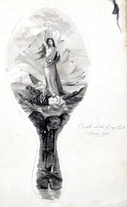 Conception pour un dos de miroir avec Vénus dans sa coquille, vers 1870-1875 - Frederick (attr. to) Barnard