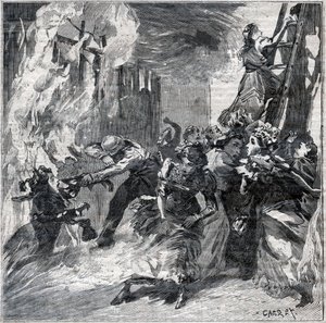 Incendie au Bazar de la Charité