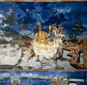 Fresque au monastère de Timios Prodromos