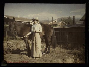 Madaline Bradbury et Chiketa, Santa Barbara - Frederick (attr. to) Barnard