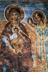 Madone avec enfant et ange