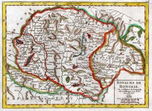 Carte de la Hongrie 1749