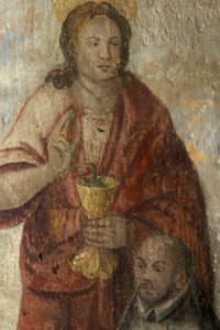 Église paroissiale. Intérieur. Le chœur. Peinture murale.