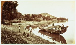 Sagain depuis la rive, vers 1876