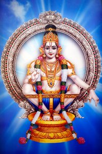 Temple hindou de Shiva. Image du dieu hindou Vishnu. Dubaï. Émirats Arabes Unis.