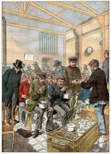 Soupe populaire pour vagabonds à Paris - . .