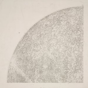 Quadrant sud-est de la carte lunaire de Beer & Madler - John Pardon