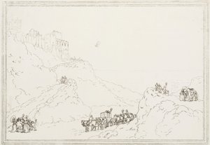 La première traversée de la Manche en ballon, 7 janvier 1785 - Frederick (attr. to) Barnard