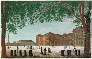 La résidence de Wurtzbourg, château des Princes-Évêques en Bavière. vers 1850