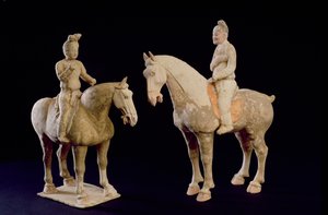 Deux cavaliers, chinois, dynastie Tang (618-906)