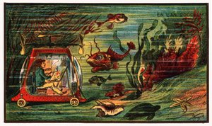 Peintre sous la mer, vers 1910 - . .