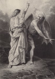 Christ tenté par le diable - after Albert Robida