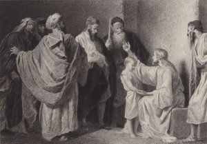 Jésus et un enfant - after Albert Robida