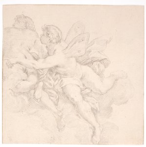 Deux figures dans les nuages, l