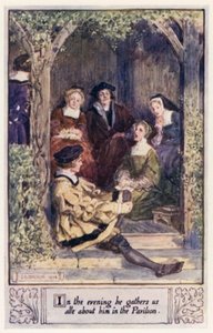 Le soir, il nous rassemble tous autour de lui dans le pavillon