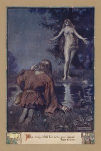 Elle leva lentement les bras et les ouvrit vers lui - after Charles Edmund Brock