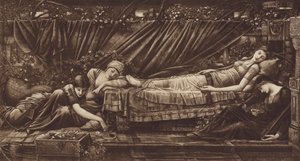 La Belle au bois dormant - after Edward Coley Burne Jones