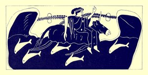 Europe et le Taureau, illustration des Peintures de vases grecs par J. E. Harrison et D. S. MacColl, publié en 1894 - after English School