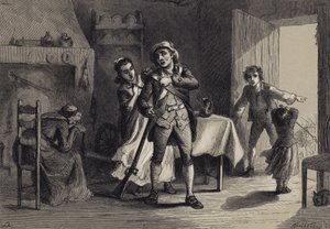 Un Minute Man se préparant pour la Guerre - after Felix Octavius Carr Darley