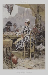 Au Marché des Innocents - after Frederik Hendrik Kaemmerer