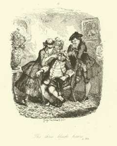 Illustration pour Peregrine Pickle de Tobias Smollett - after George Cruikshank