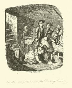 Illustration pour Roderick Random de Tobias Smollett - after George Cruikshank