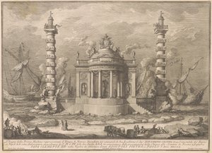 La Prima Macchina pour la Chinea de 1760 : Le Temple de Neptune