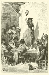 Gitane dansant, environs de Séville - Gustave after Dore