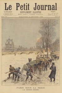 Paris sous la neige. La Seine gelée