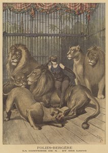 La comtesse de X et ses lions aux Folies-Bergère