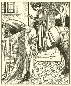 Sir Launcelot et Elouise la Belle - after Howard Pyle