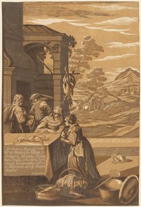 Le riche et Lazare (Panneau gauche) - after Jacopo Bassano John Baptist Jackson